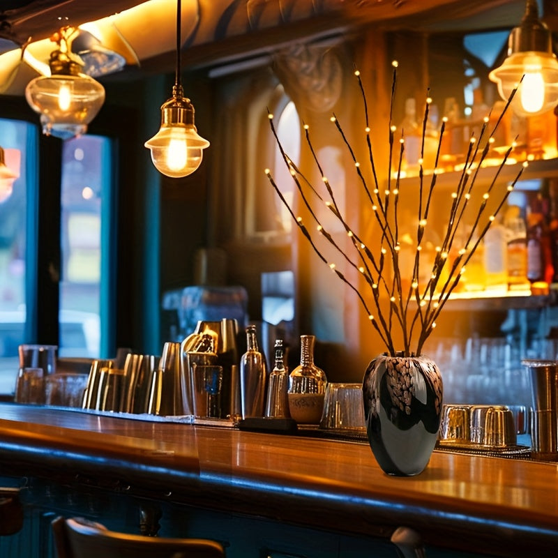 LED Battery-Powered Branch Lights | Indoor Decorative Lighting for Weddings, Restaurants, Parties, Birthdays, Christmas | Plastic Fairy Lights with Branch Design FJORD