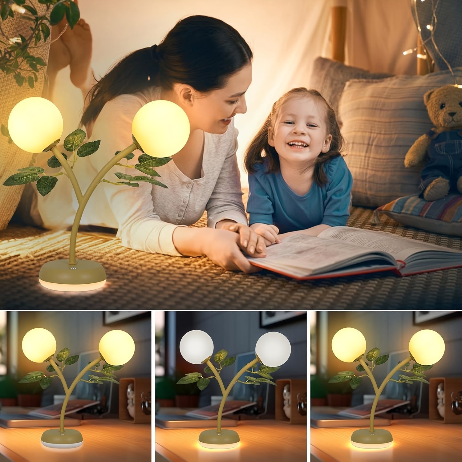 Modern Globe Table Lamp with Base Glow – Handmade Home Decor Light FJORD