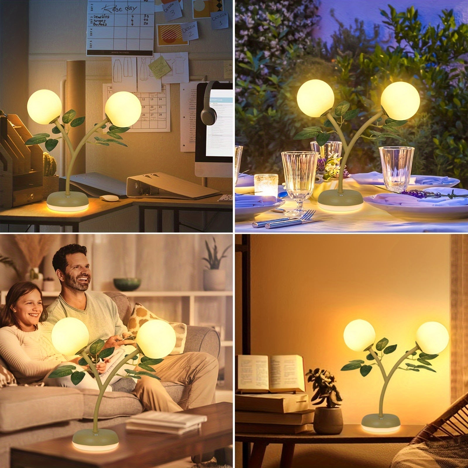Modern Globe Table Lamp with Base Glow – Handmade Home Decor Light FJORD