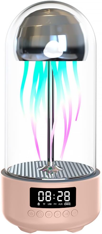 Wireless Jellyfish Mood Lamp Speaker with 7-Color LED Lights, Bluetooth 5.0, and Ambient Sound – Ideal for Home Décor and Relaxation FJORD
