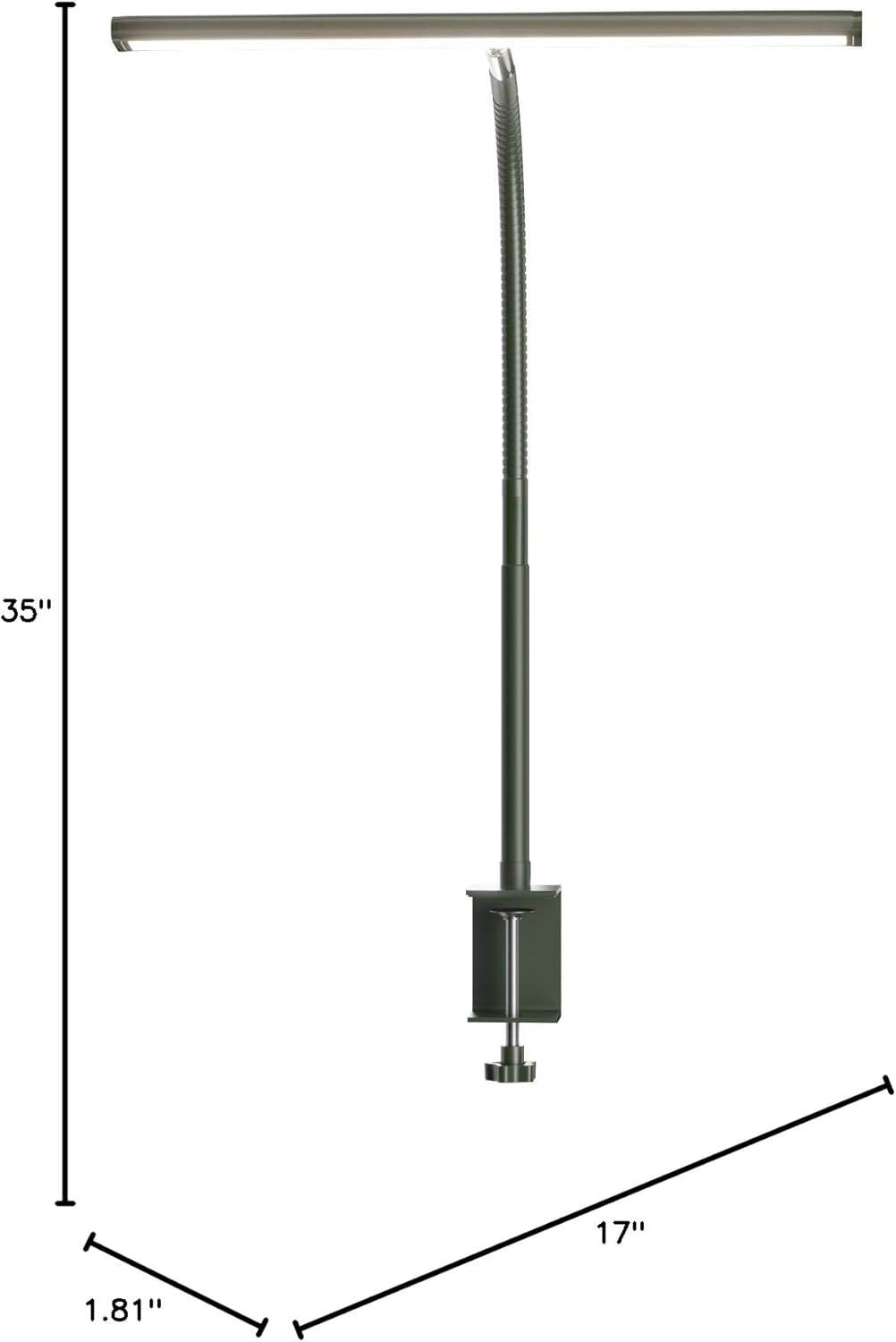 LED Desk Lamp with Clamp, 3 Color Modes & Stepless Dimming, Adjustable Flexible Gooseneck, Eye-Caring USB Lamp for Reading, Study, Work, Home Office FJORD