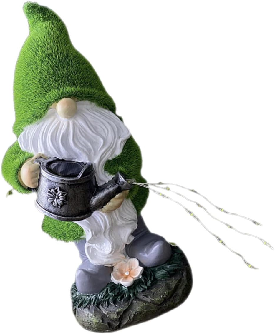 Solar Garden Gnome Lamp – Resin Gnome Statue with LED Light FJORD