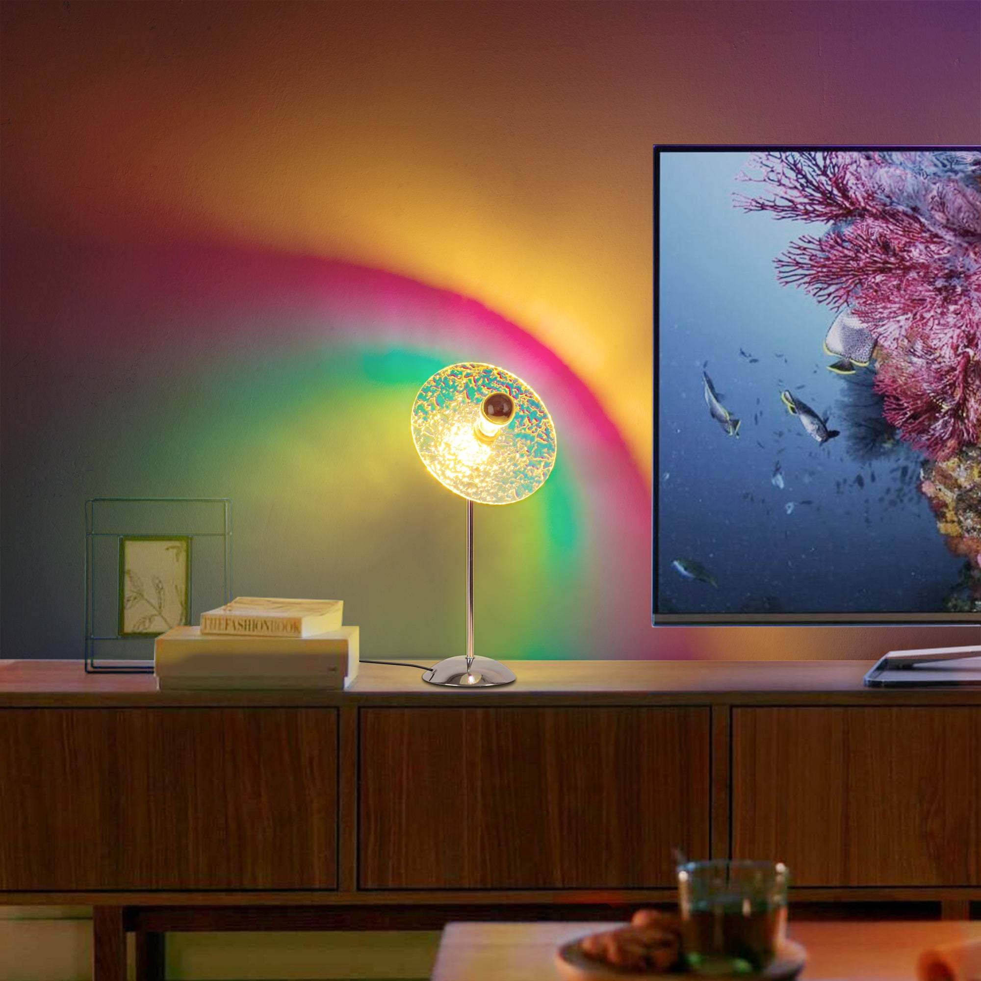 Sunset Projection LED Lamp - 3 Colors, 180° Adjustable, Ambient Glow FJORD