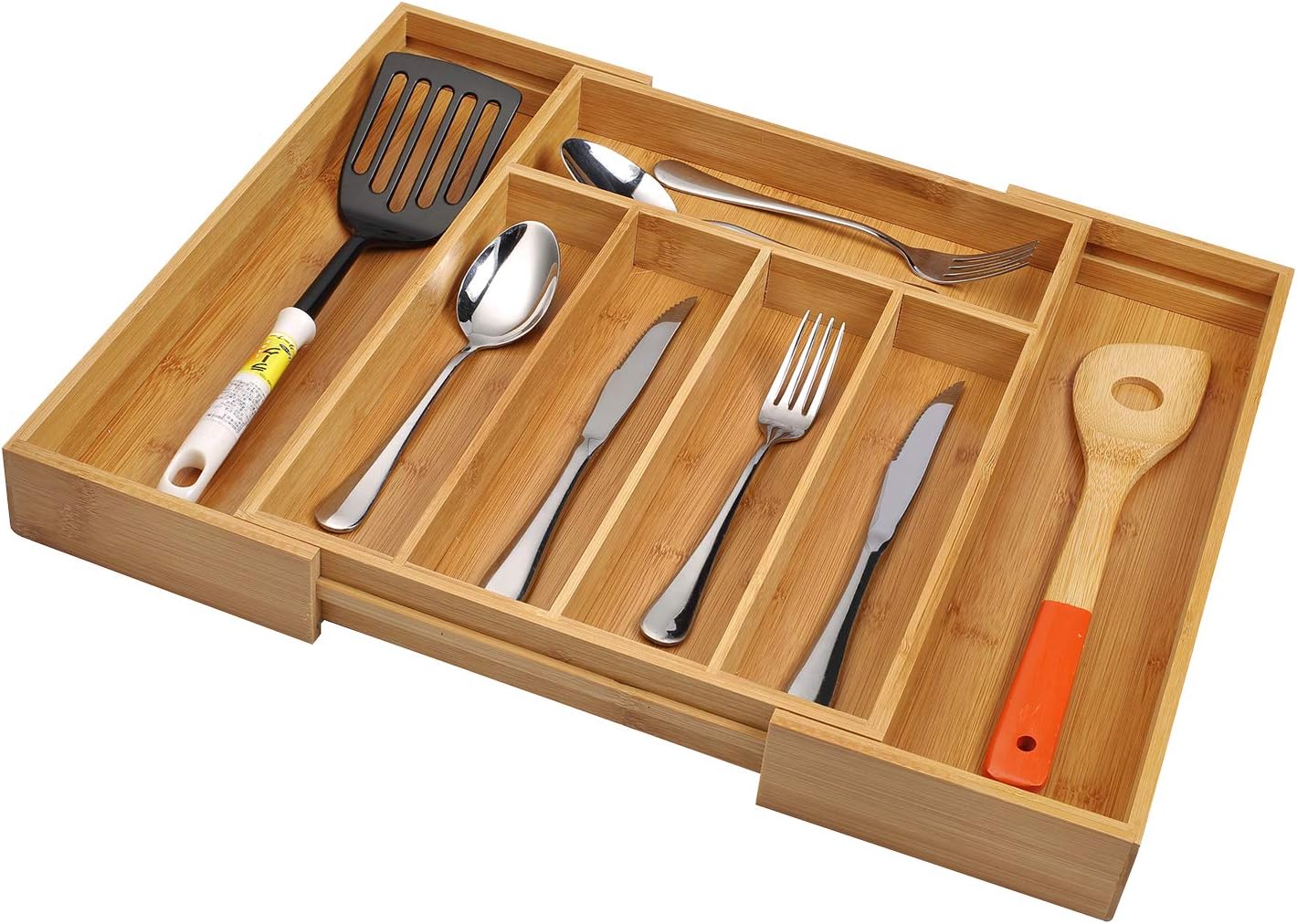 Adjustable Bamboo Drawer Organizer – Expandable Dividers for Kitchen, Office, and Bedroom – Versatile Silverware & Cutlery Storage Solution FJORD