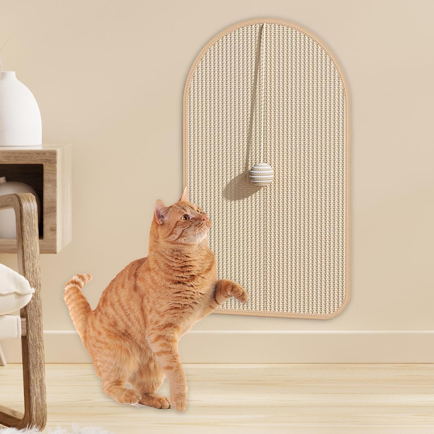Sisal Cat Scratching Mat | Furniture & Wall Protector | 55x33cm FJORD