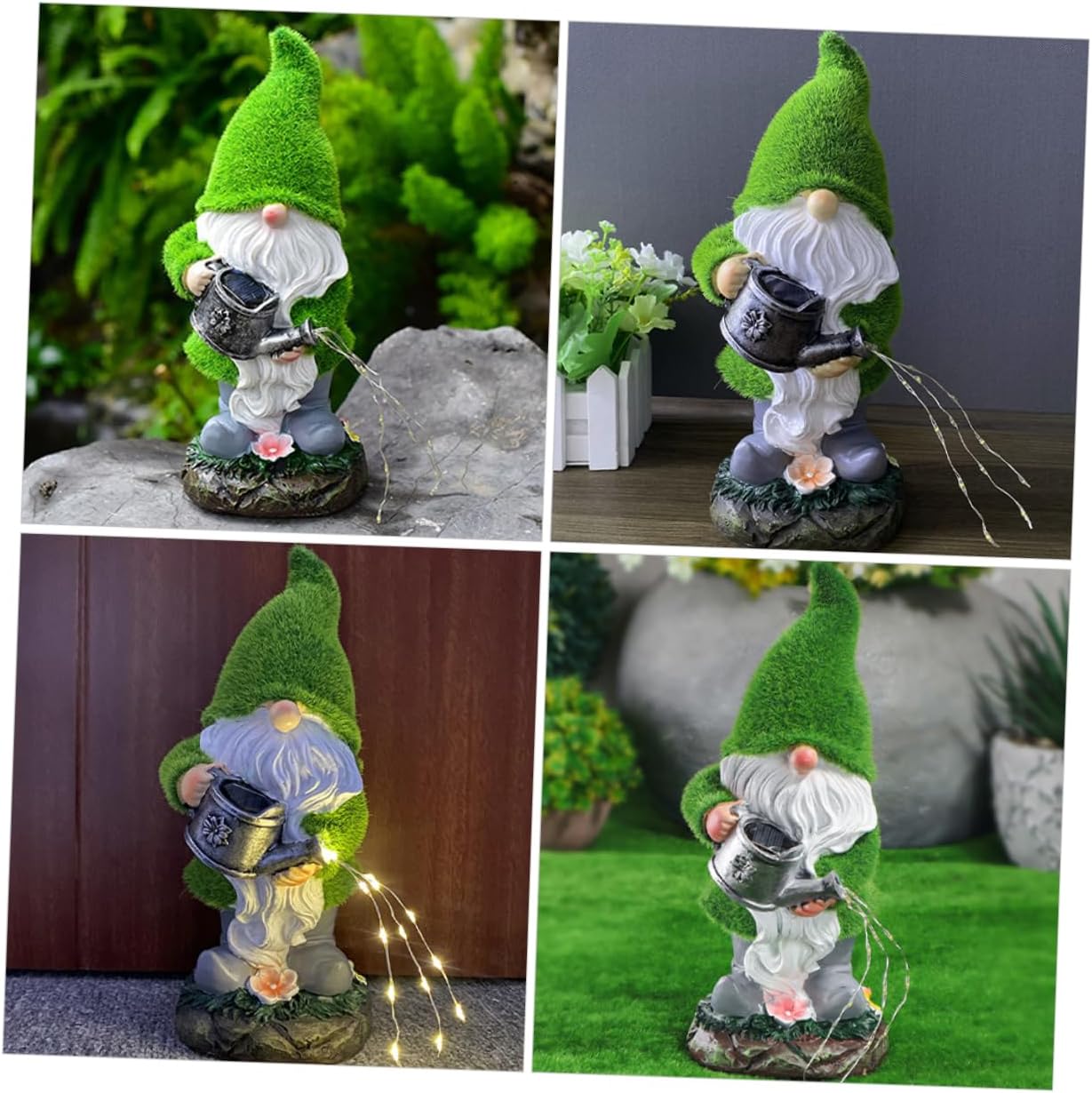 Solar Garden Gnome Lamp – Resin Gnome Statue with LED Light FJORD