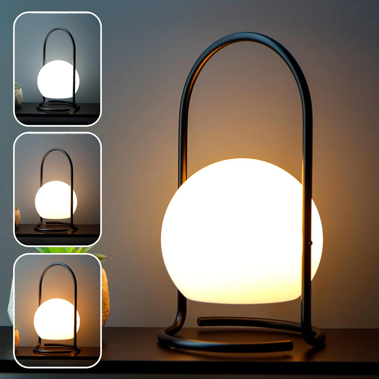 Wireless LED Table Lamp – Rechargeable, Dimmable, USB-C Charging FJORD
