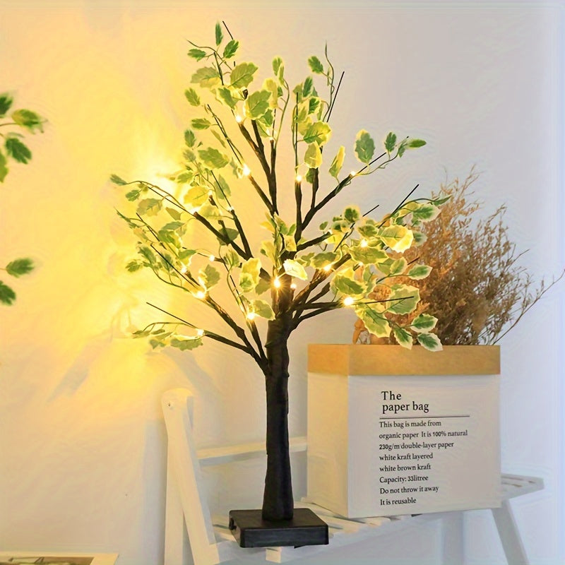 White Birch Tree LED Night Light - USB Powered, Flexible Branches for Cozy Bedroom & Home Decor, Perfect for Weddings, Parties & Festivals FJORD