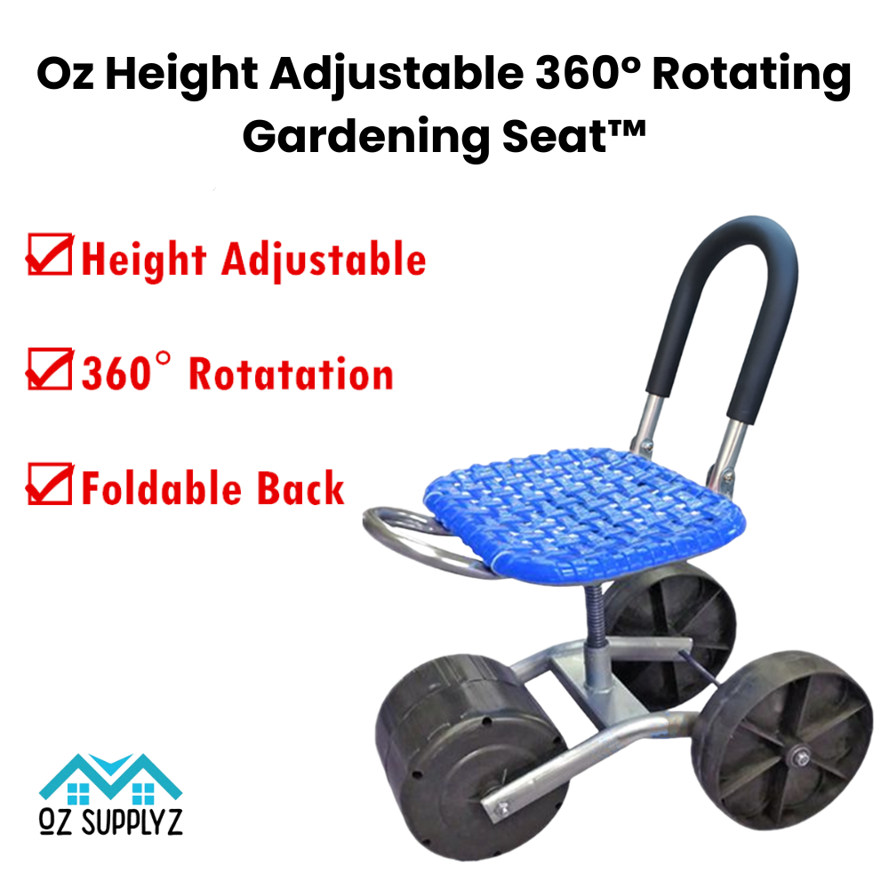 Height Adjustable 360° Rotating Gardening Seat – Ergonomic & Durable FJORD