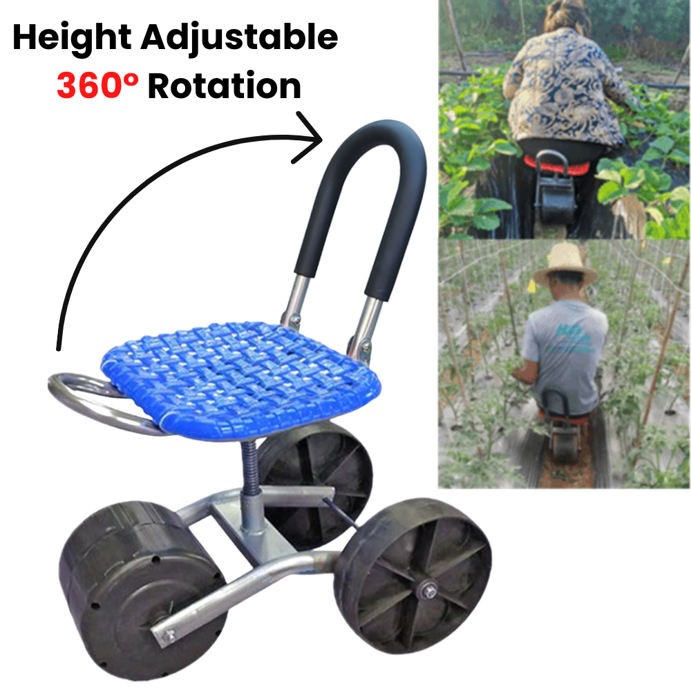 Height Adjustable 360° Rotating Gardening Seat – Ergonomic & Durable FJORD