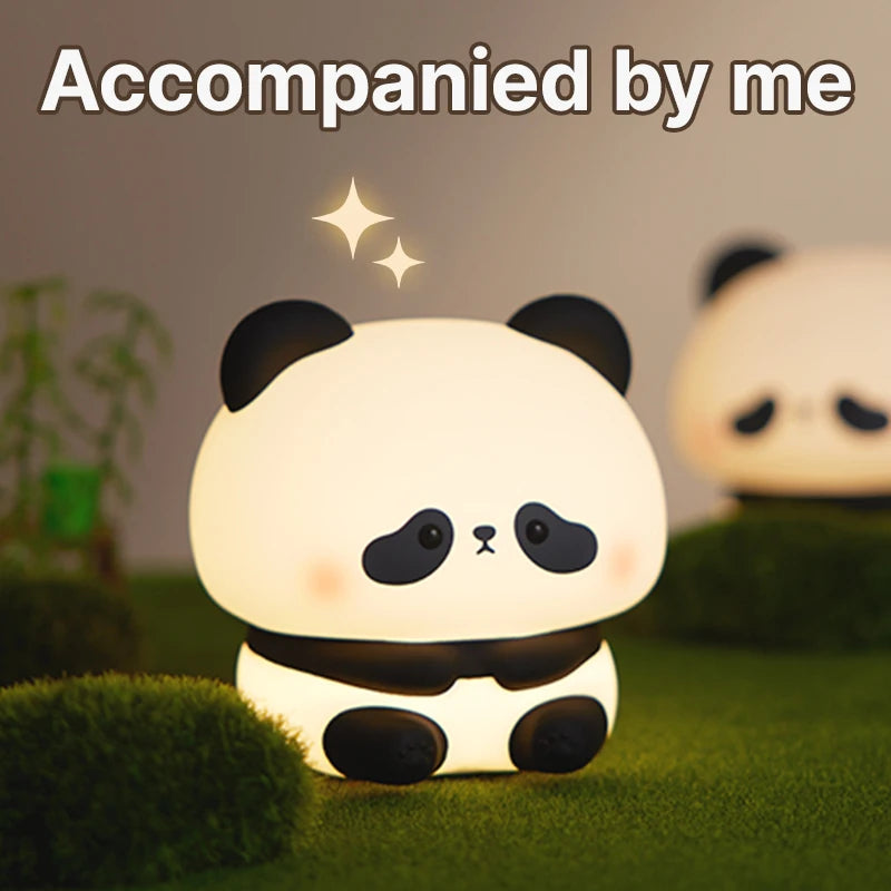 Panda LED Night Light | Cute Silicone Night Light USB Rechargeable Touch Night Lamp Bedroom FJORD