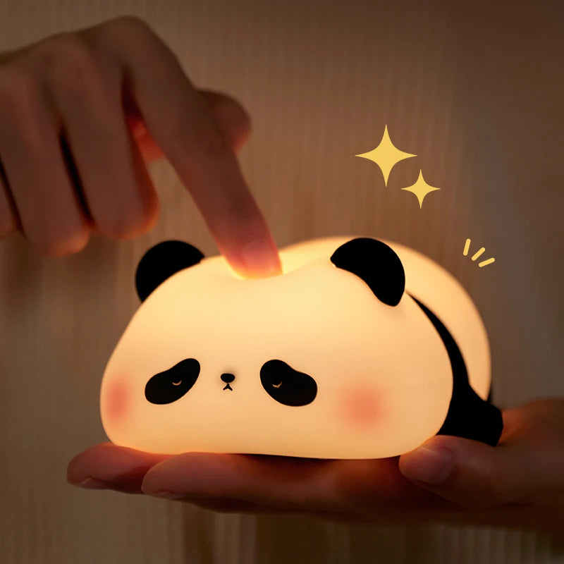 Panda LED Night Light | Cute Silicone Night Light USB Rechargeable Touch Night Lamp Bedroom FJORD