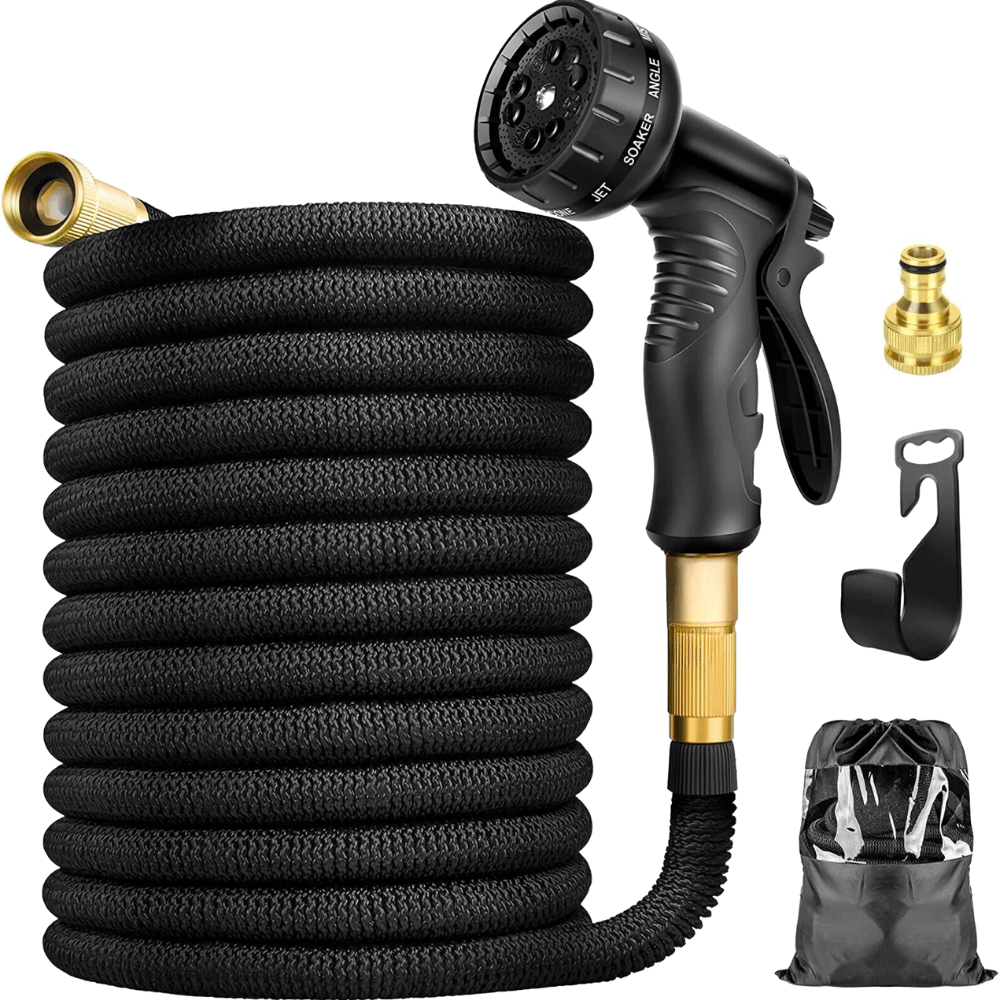 Expandable Kink-Free Garden Hose with 8 Spray Modes (30m) FJORD