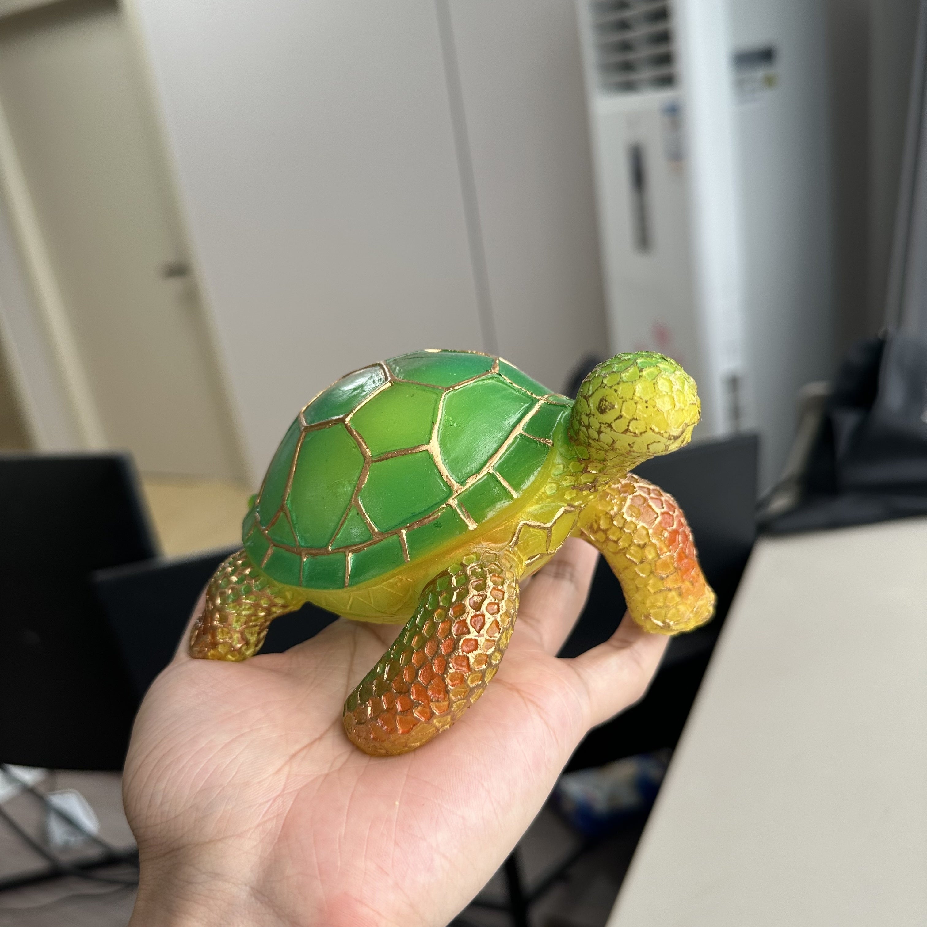 Charming Turtle LED Lamp - Cute Resin Animal Night Light with USB Plug, Perfect for Kids Bedroom, Desk, & Home Decor – Ideal Gift for Christmas & Special Occasions FJORD
