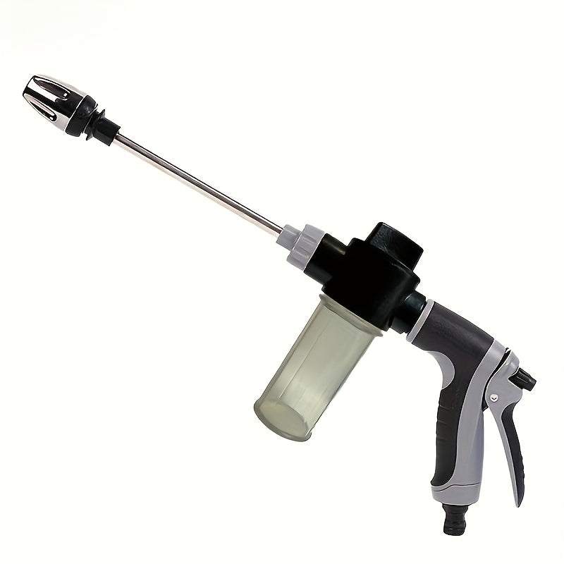 Portable High-Pressure Car Wash Spray Gun with Adjustable Wand – Multi-Function Garden Hose Nozzle for Auto & Pet Cleaning – Includes 3/4" & 1/2" Quick Connect Adapters – Durable Plastic Construction – Hand Wash Only FJORD