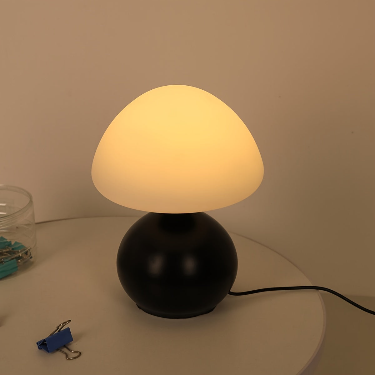 Modern Mushroom Table Lamp - Soft, Warm Lighting | USB Powered | Ideal for Cozy Bedrooms, Living Rooms & Home Offices FJORD