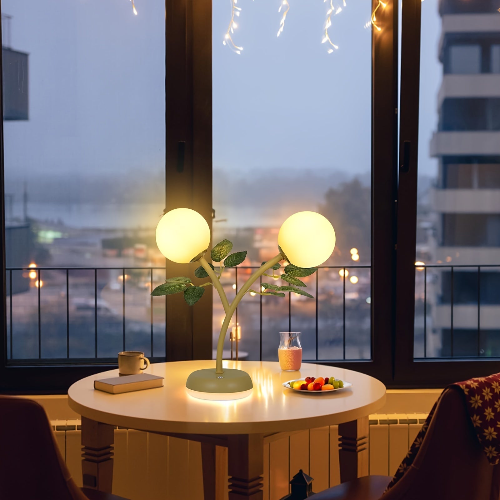 Modern Globe Table Lamp with Base Glow – Handmade Home Decor Light FJORD