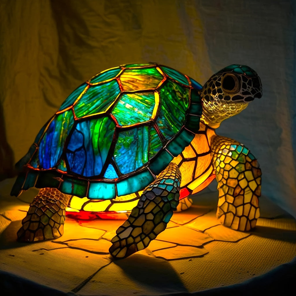 Charming Turtle LED Lamp - Cute Resin Animal Night Light with USB Plug, Perfect for Kids Bedroom, Desk, & Home Decor – Ideal Gift for Christmas & Special Occasions FJORD