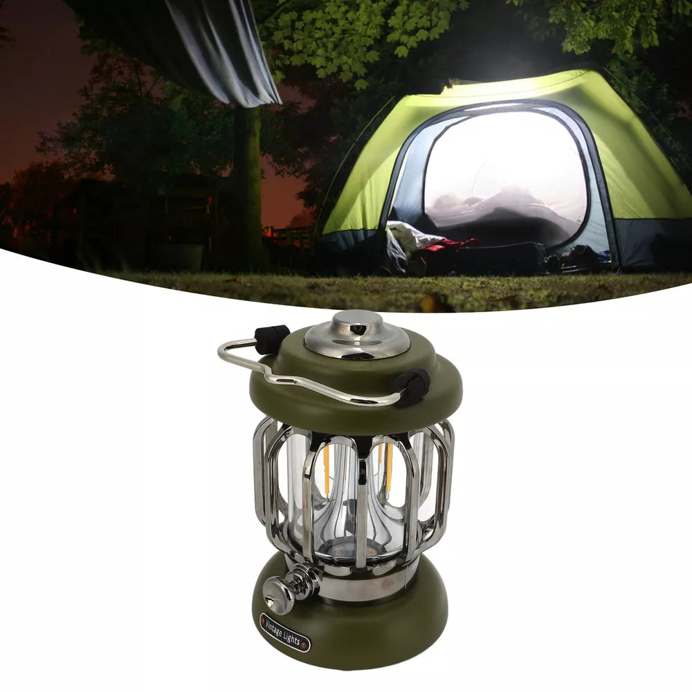 Rechargeable Retro Camping Light | IPX4 Waterproof Hanging Tent Lamp FJORD