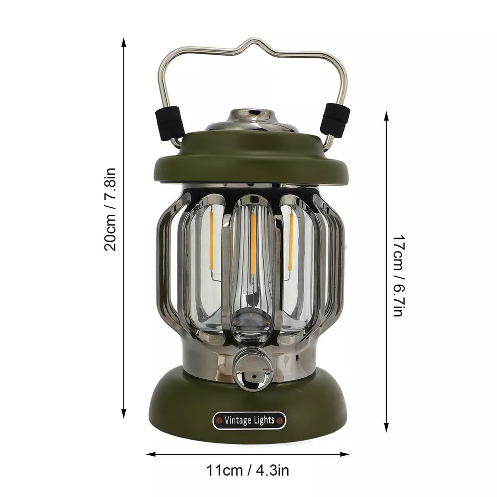Rechargeable Retro Camping Light | IPX4 Waterproof Hanging Tent Lamp FJORD