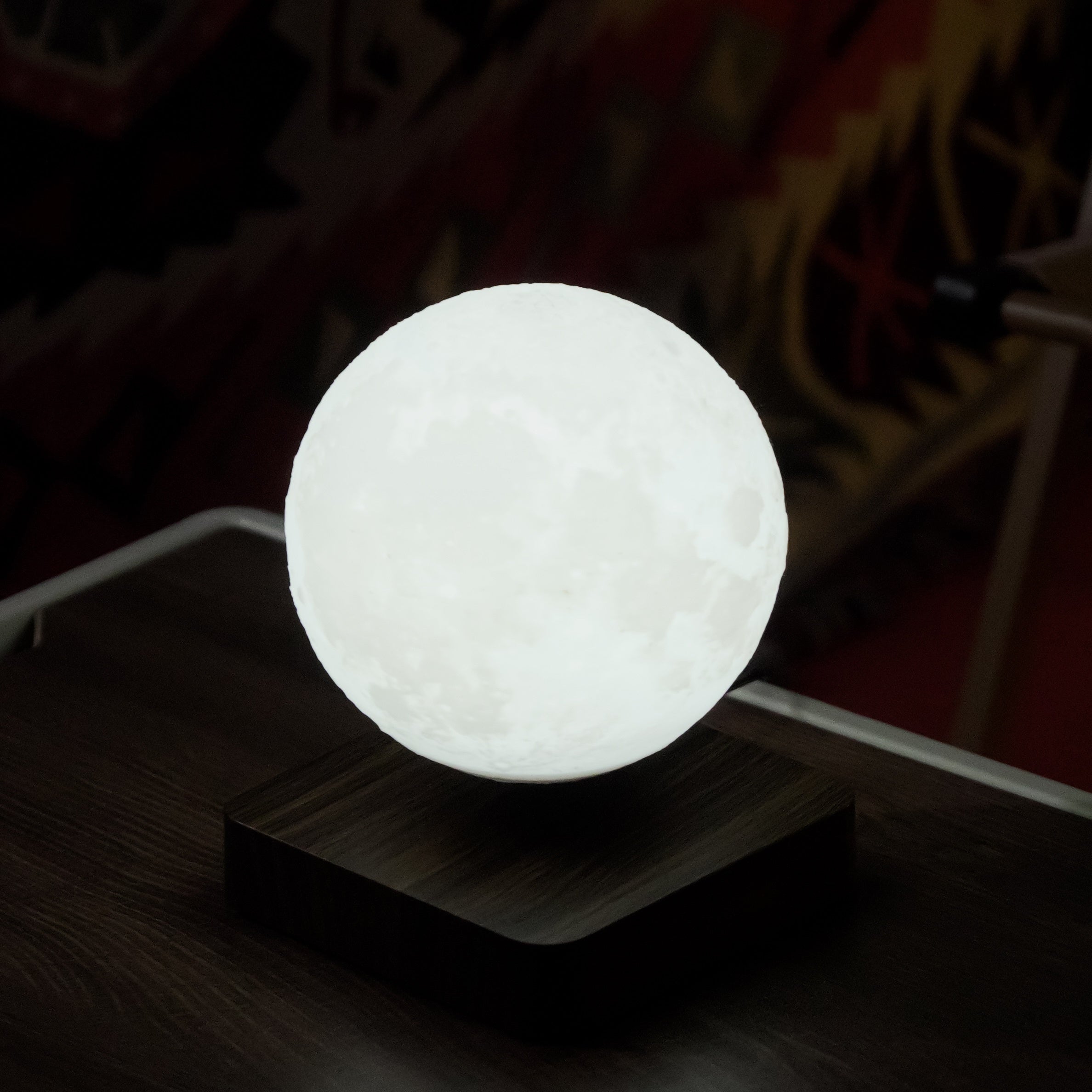 Levitating Moon Lamp - Wireless Magnetic Floating LED Light, Rotating Table Lamp with 3 Lighting Modes for Home, Office, and Bedroom Décor FJORD