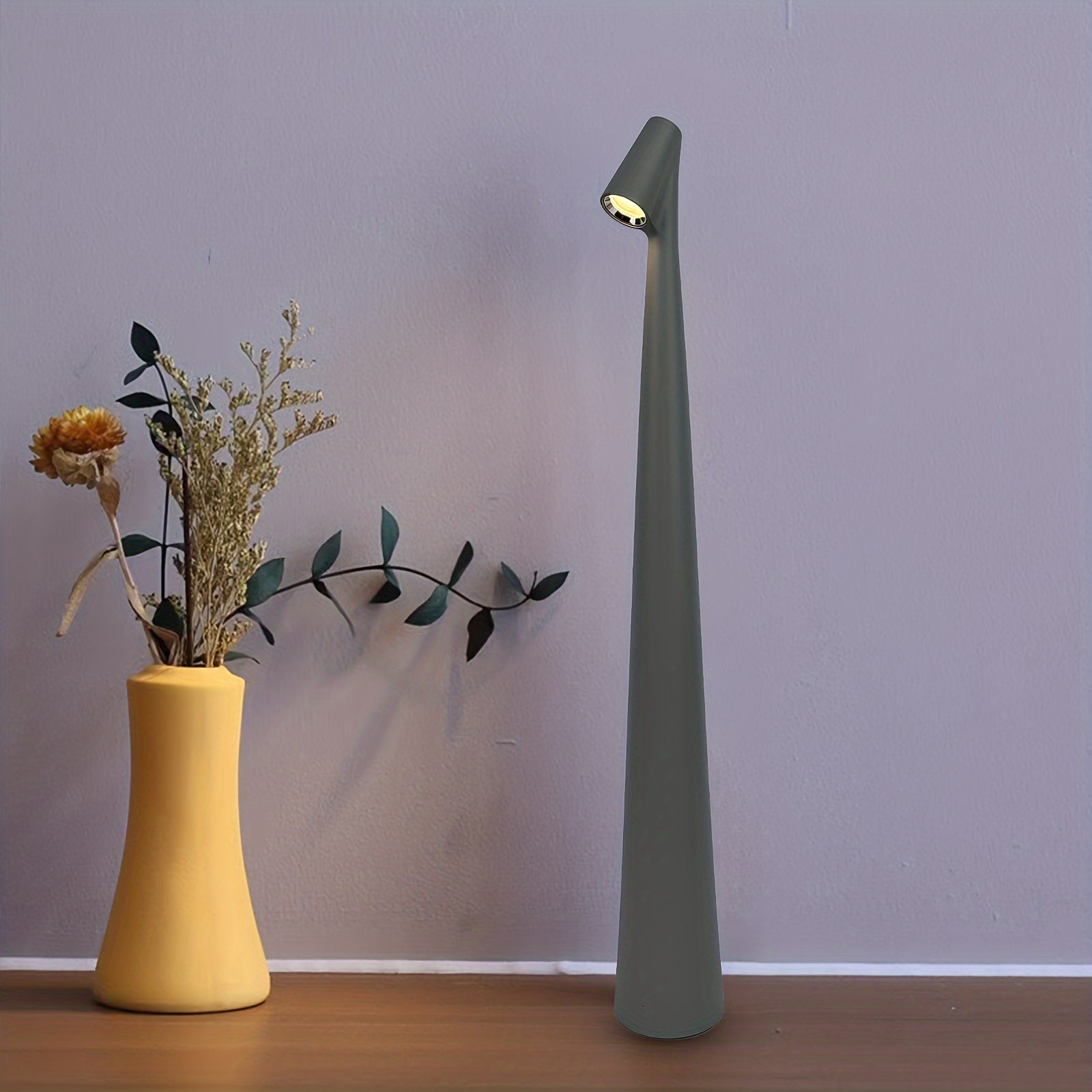 Rechargeable LED Desk Lamp - Dimmable Touch Control, Portable, Wireless, Matte Metal Finish - Perfect for Home Office & Bedroom, Ideal Gift for Design Lovers & Students FJORD