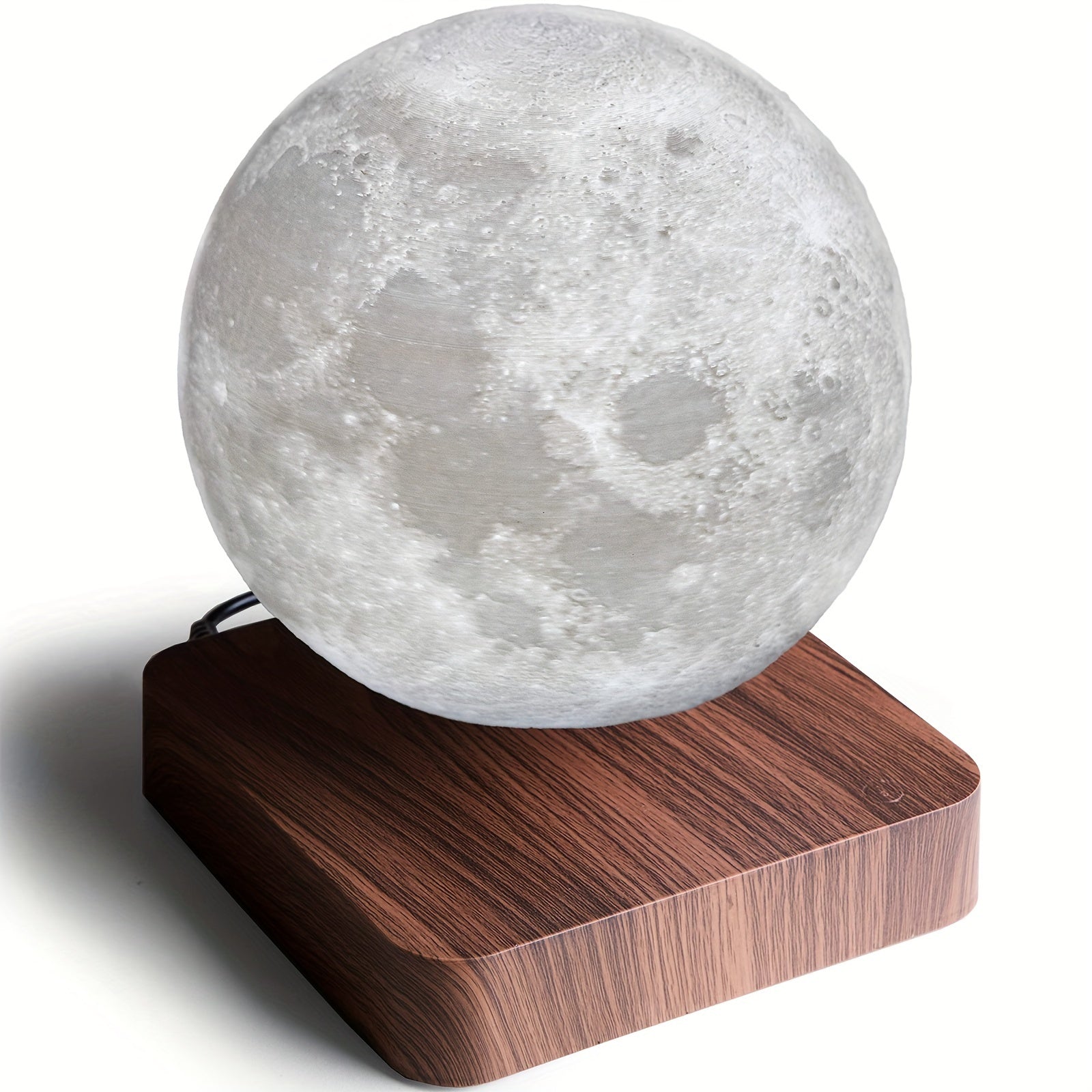 Levitating Moon Lamp - Wireless Magnetic Floating LED Light, Rotating Table Lamp with 3 Lighting Modes for Home, Office, and Bedroom Décor FJORD