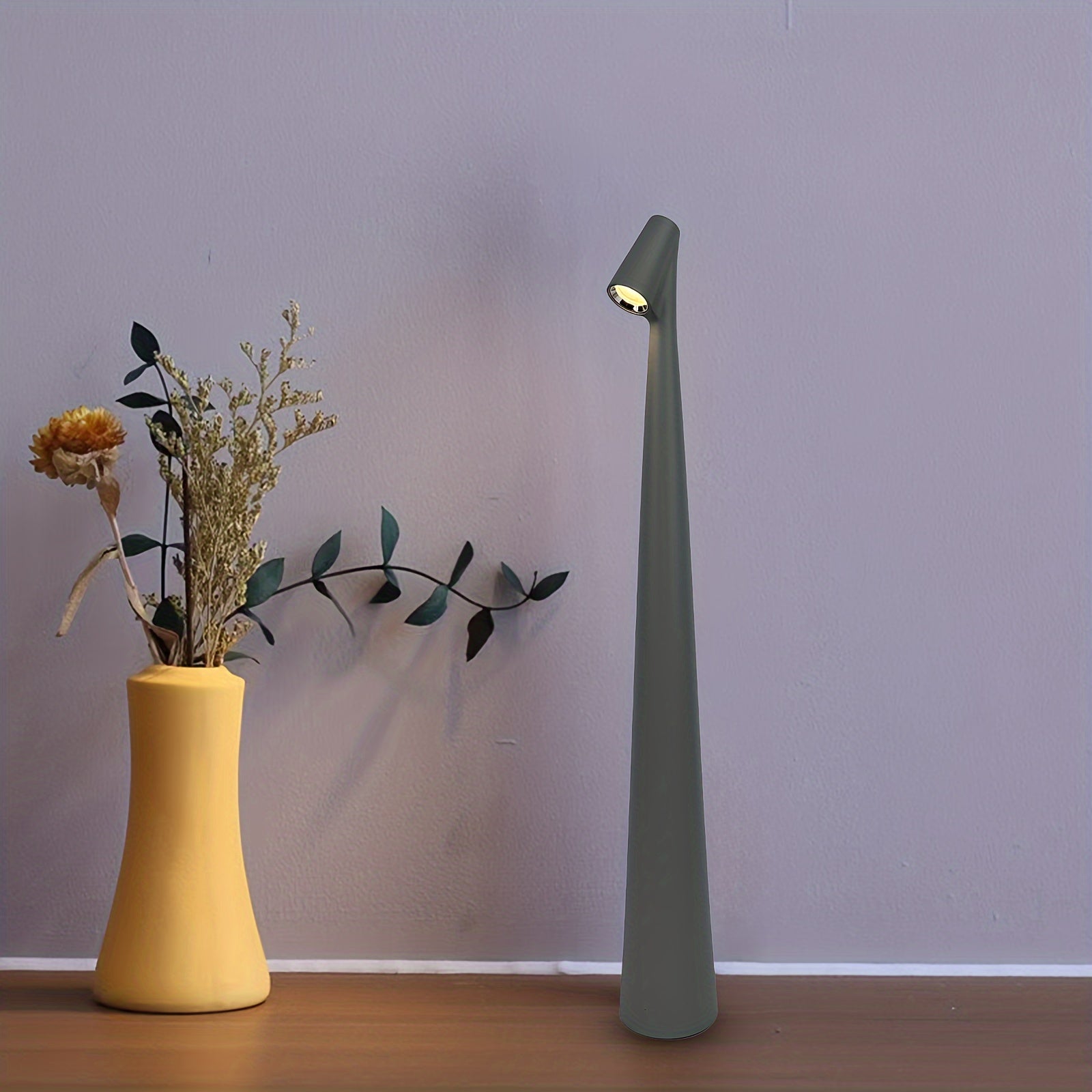 Rechargeable LED Desk Lamp - Dimmable Touch Control, Portable, Wireless, Matte Metal Finish - Perfect for Home Office & Bedroom, Ideal Gift for Design Lovers & Students FJORD