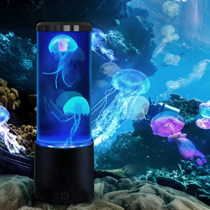 Mesmerizing Jellyfish LED Night Light - USB Powered Lamp with Remote, Multicolor Glow for Bedroom, Kids & Relaxation FJORD