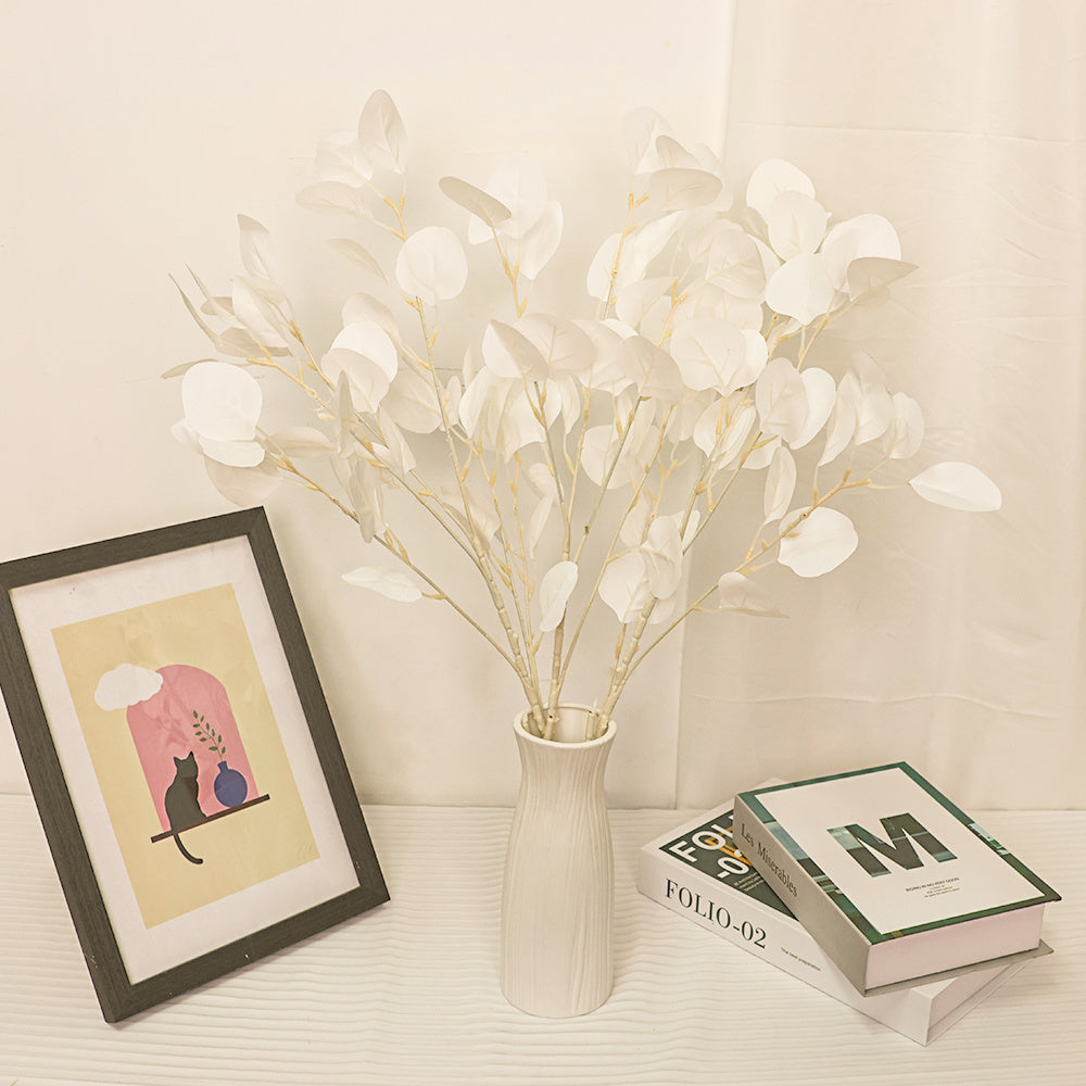 Realistic Eucalyptus Silk Branches with LED String Lights | Elegant Home & Event Decor FJORD