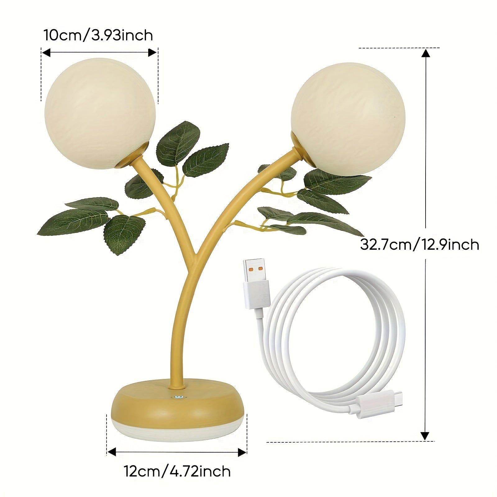 Modern Globe Table Lamp with Base Glow – Handmade Home Decor Light FJORD