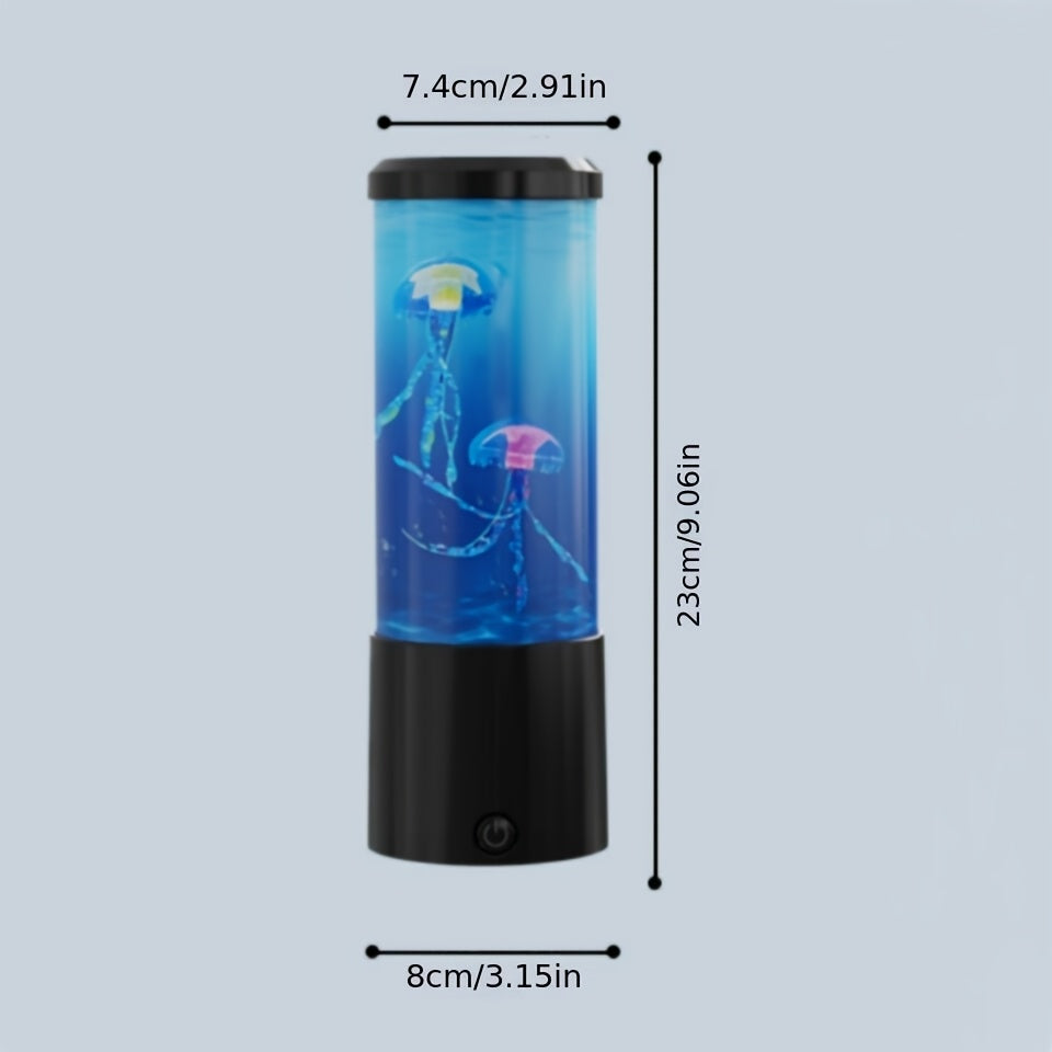 Mesmerizing Jellyfish LED Night Light - USB Powered Lamp with Remote, Multicolor Glow for Bedroom, Kids & Relaxation FJORD