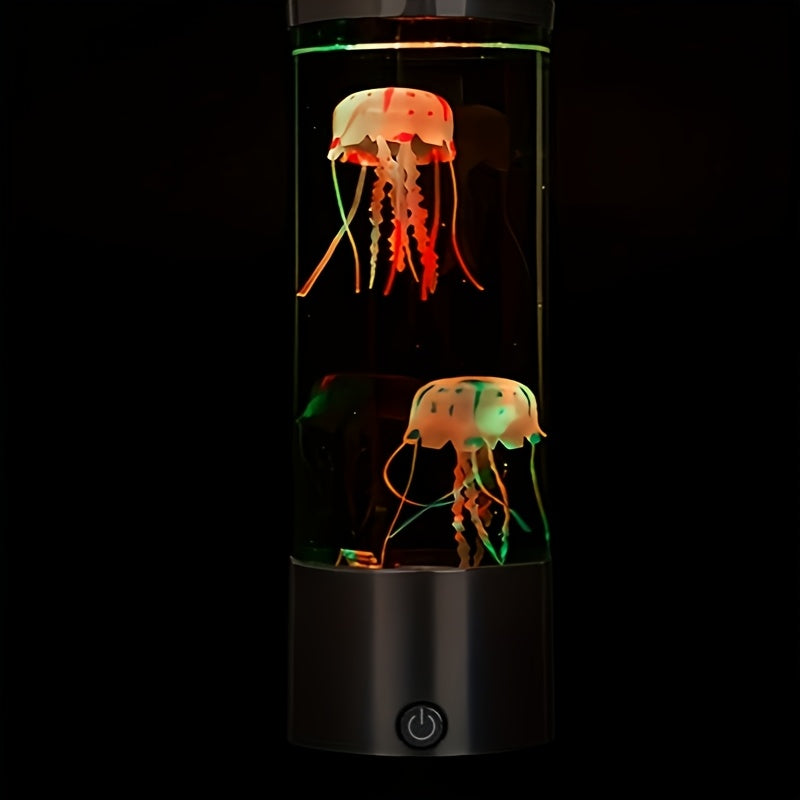 Mesmerizing Jellyfish LED Night Light - USB Powered Lamp with Remote, Multicolor Glow for Bedroom, Kids & Relaxation FJORD