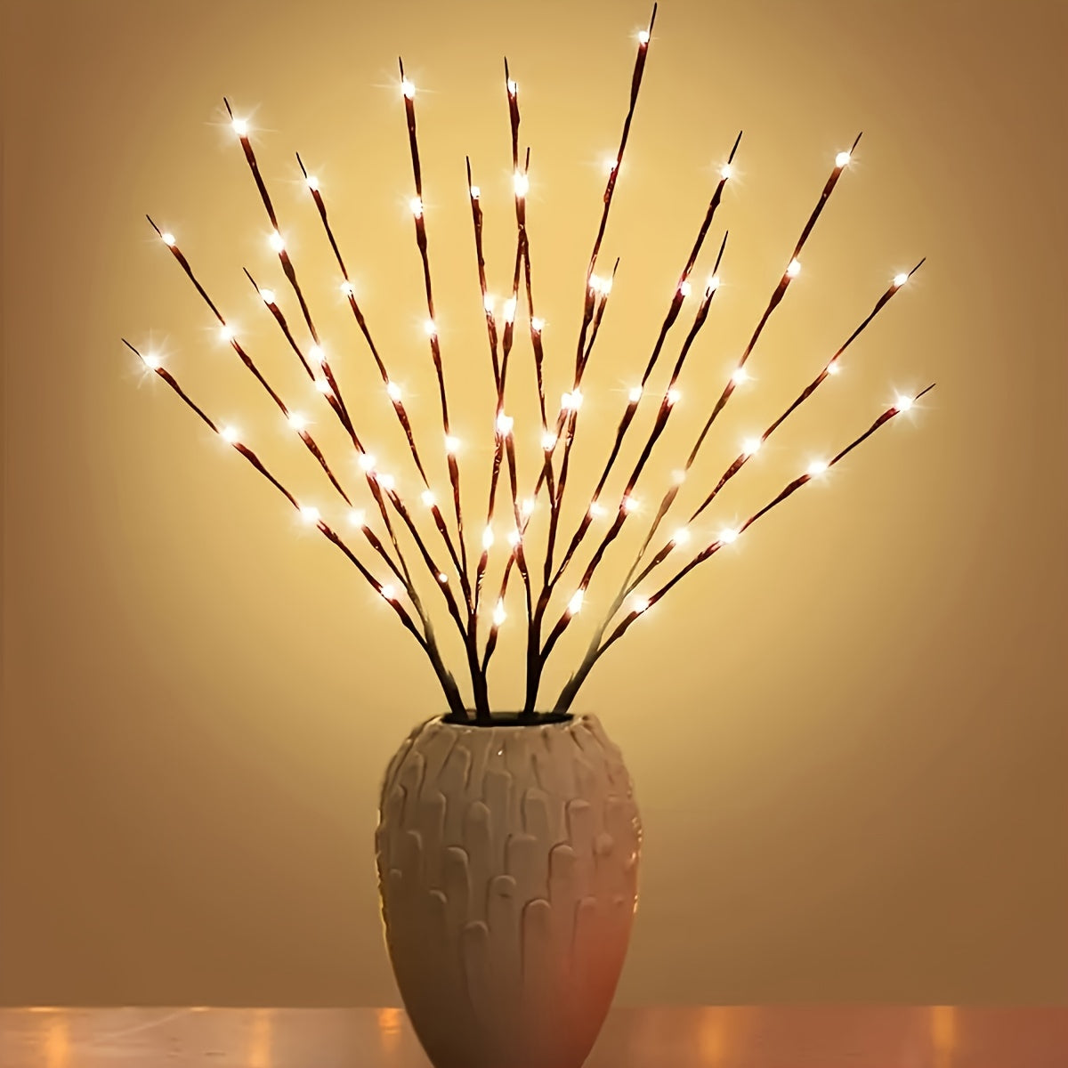 LED Battery-Powered Branch Lights | Indoor Decorative Lighting for Weddings, Restaurants, Parties, Birthdays, Christmas | Plastic Fairy Lights with Branch Design FJORD