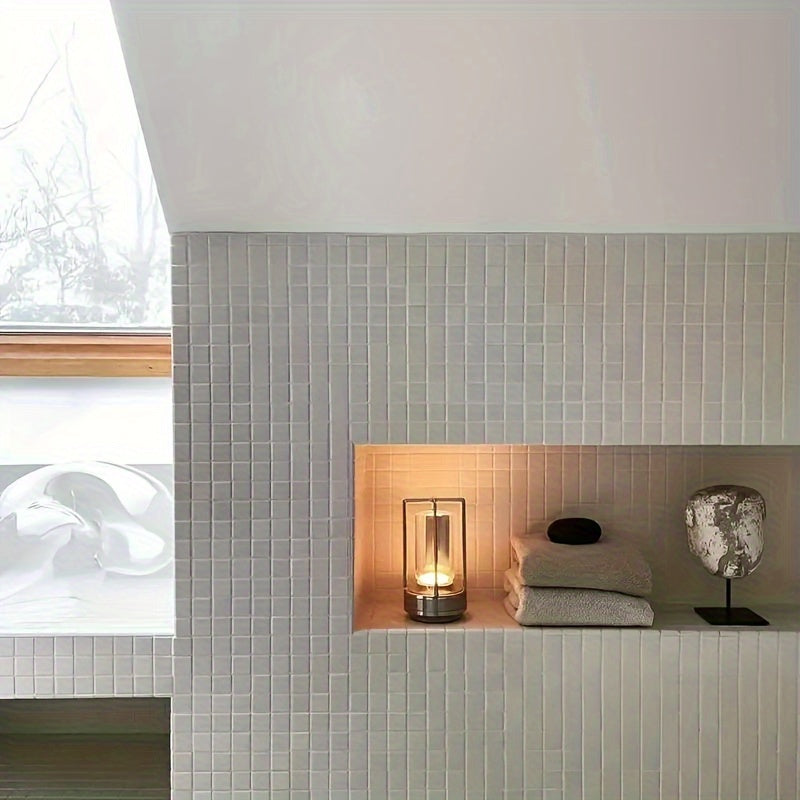 Rechargeable Crystal Table Lamp | 2000mAh LED | Cordless, Touch Dimming | Ideal for Bedside, Bar, and Outdoor Use FJORD