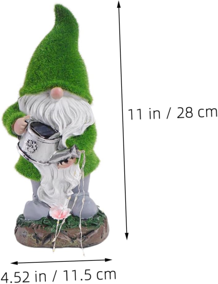 Solar Garden Gnome Lamp – Resin Gnome Statue with LED Light FJORD