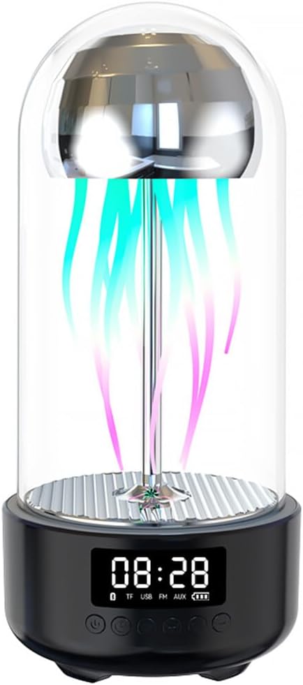 Wireless Jellyfish Mood Lamp Speaker with 7-Color LED Lights, Bluetooth 5.0, and Ambient Sound – Ideal for Home Décor and Relaxation FJORD