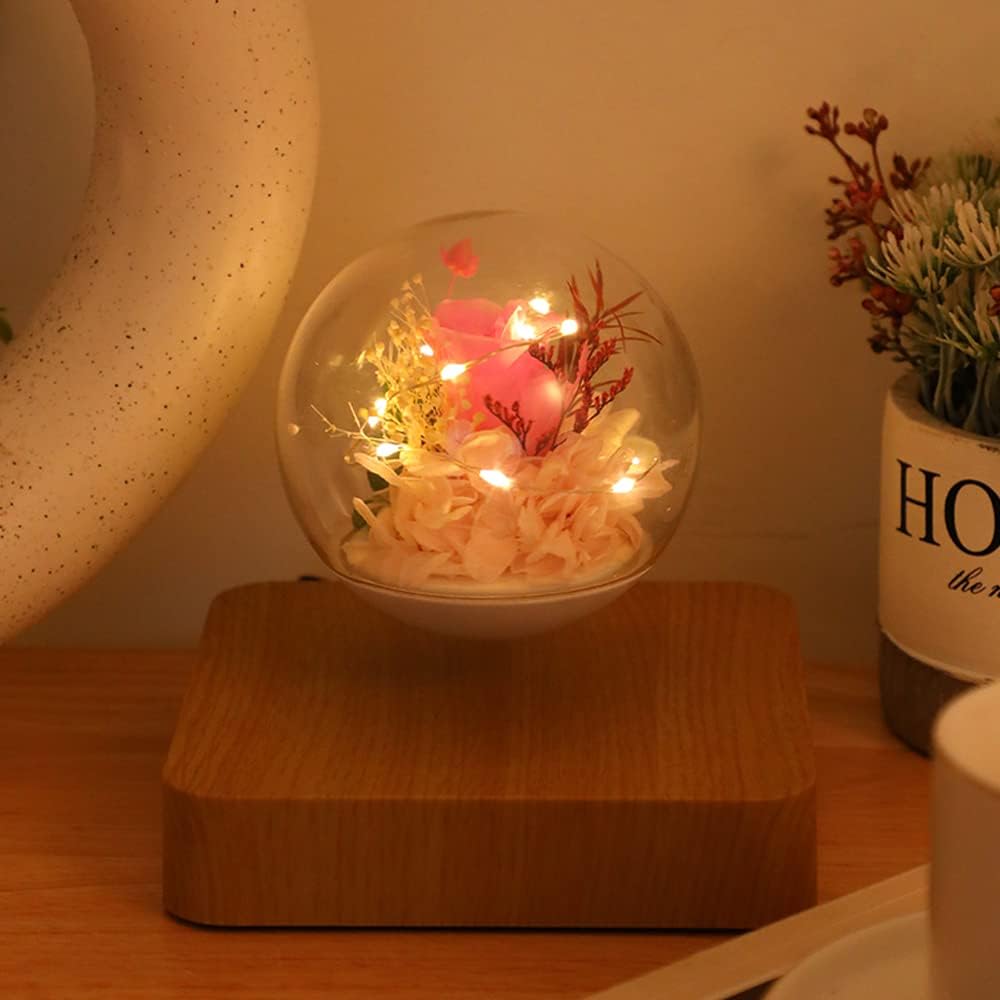 Magnetic Levitating Flower Lamp | Floating LED Rose Light FJORD