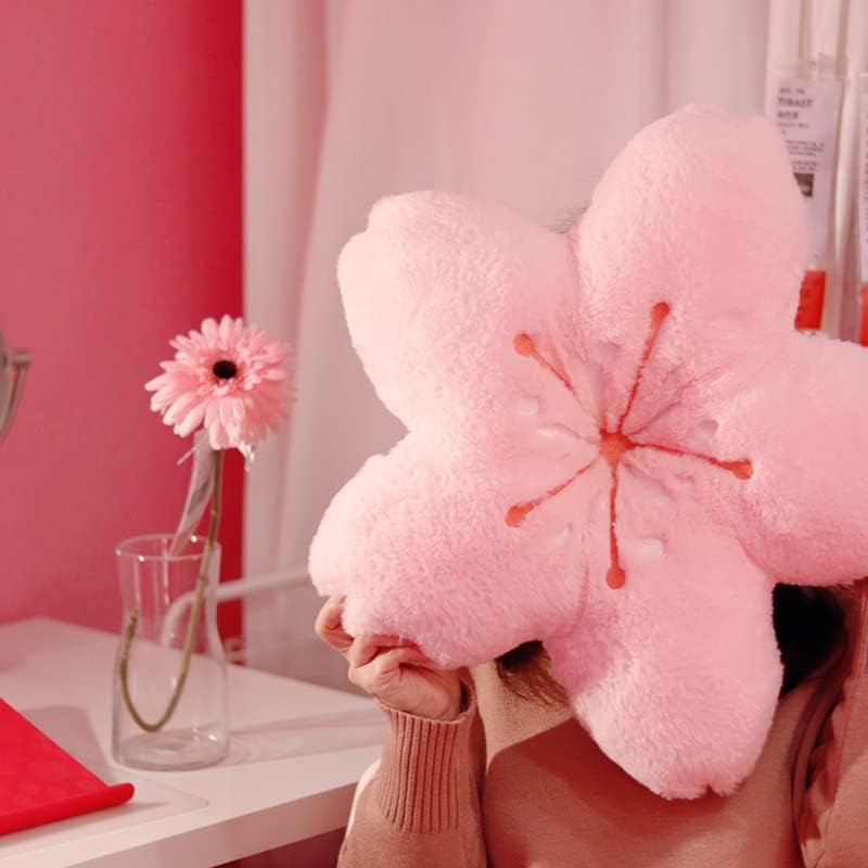 Super Soft Cherry Blossom Pillow - Kawaii Plush Cushion for Bedroom, Sofa & Car - Cute Floral Design, Perfect Gift for Girls & Home Décor