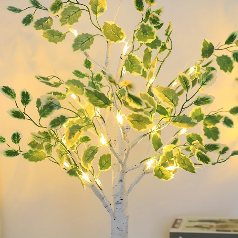 White Birch Tree LED Night Light - USB Powered, Flexible Branches for Cozy Bedroom & Home Decor, Perfect for Weddings, Parties & Festivals FJORD