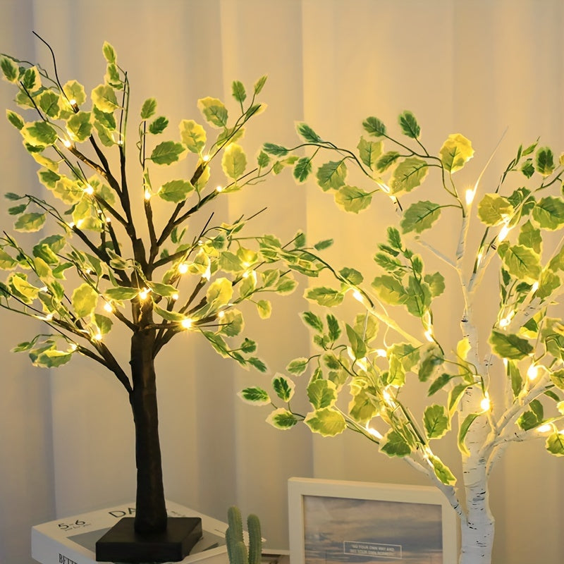 White Birch Tree LED Night Light - USB Powered, Flexible Branches for Cozy Bedroom & Home Decor, Perfect for Weddings, Parties & Festivals FJORD