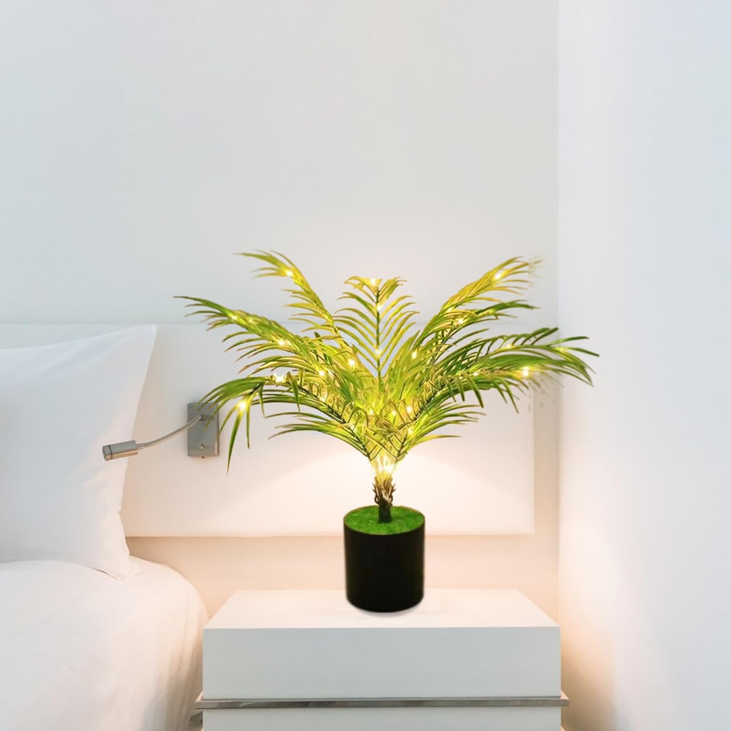 USB-Powered Artificial Green Ivy LED Night Light—a versatile indoor plant decor that doubles as a romantic night lamp. Perfect for your office desk, bedroom, or as a thoughtful gift for Valentine's Day, Mother's Day, or Christmas FJORD