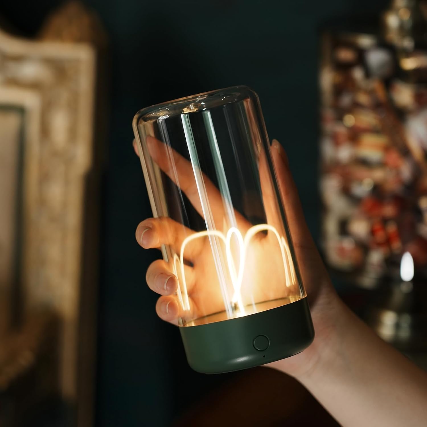 Rechargeable Minimalist LED Table Lamp - Portable, Cordless Night Light for Bedroom, Nursery, Desk - Mood Lighting, Unique Gift Idea FJORD