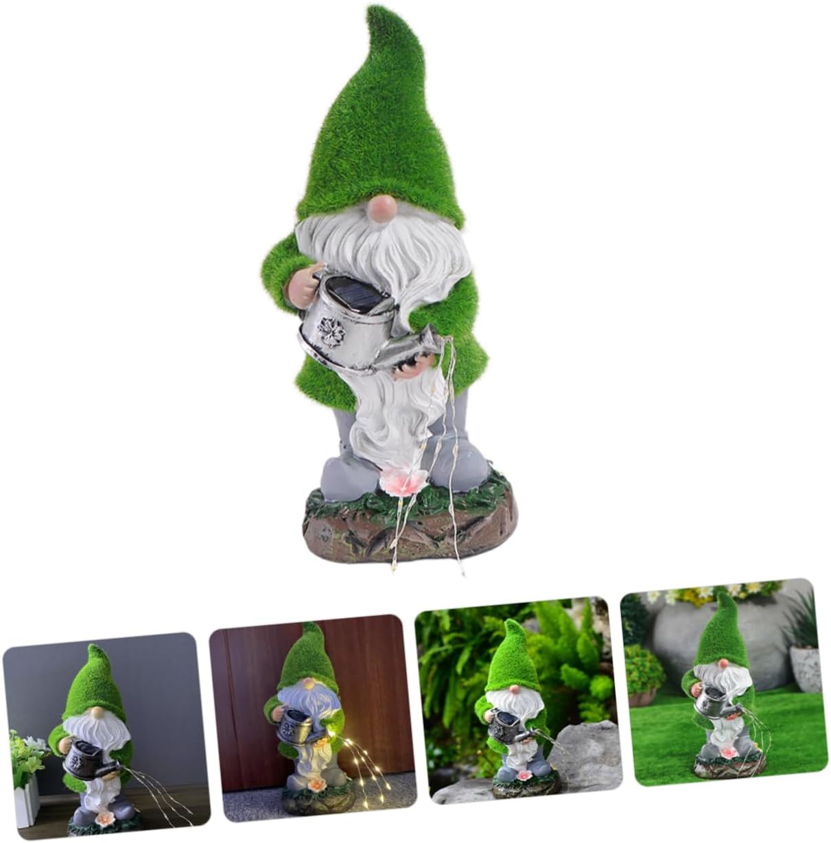 Solar Garden Gnome Lamp – Resin Gnome Statue with LED Light FJORD