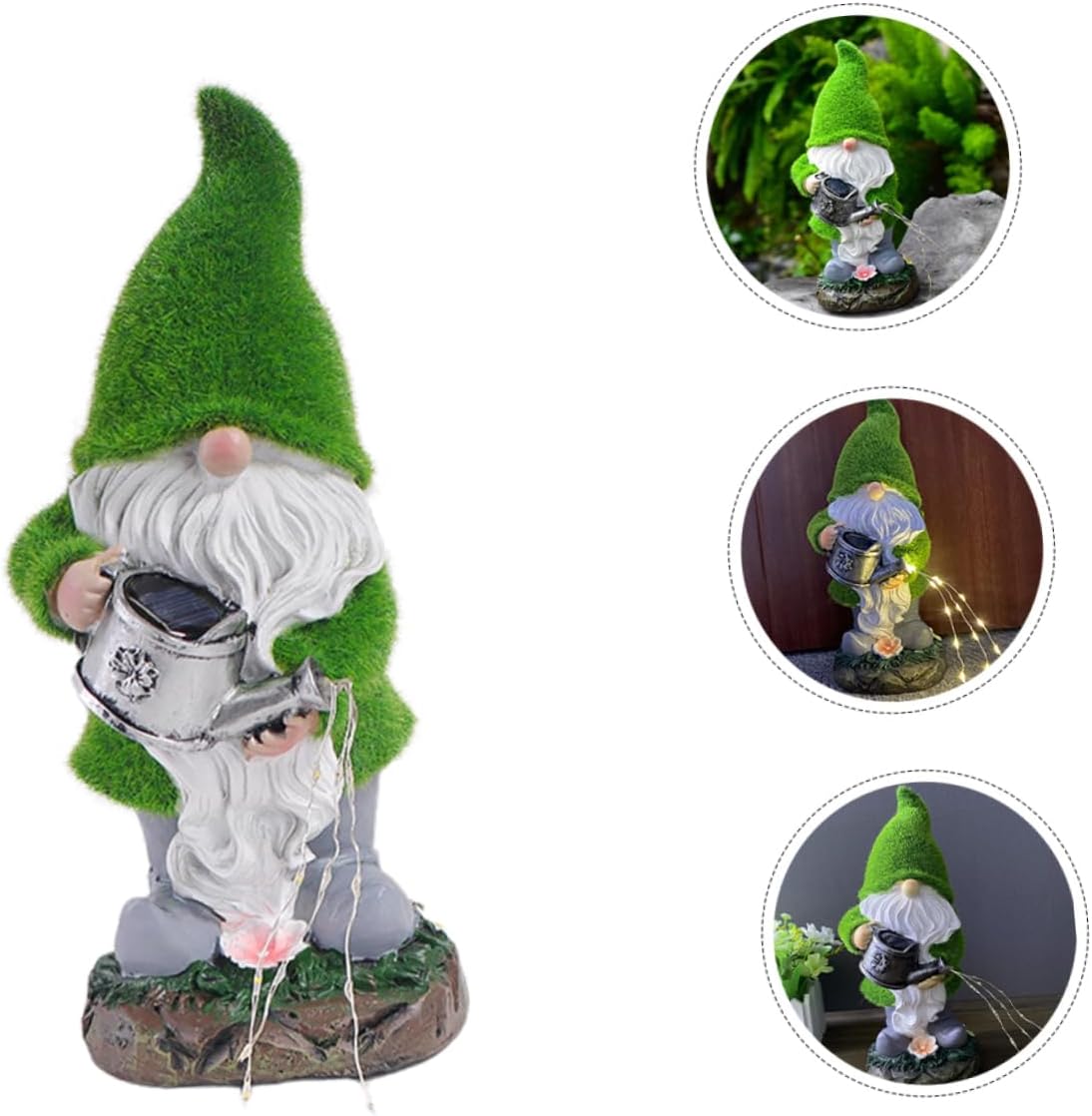Solar Garden Gnome Lamp – Resin Gnome Statue with LED Light FJORD