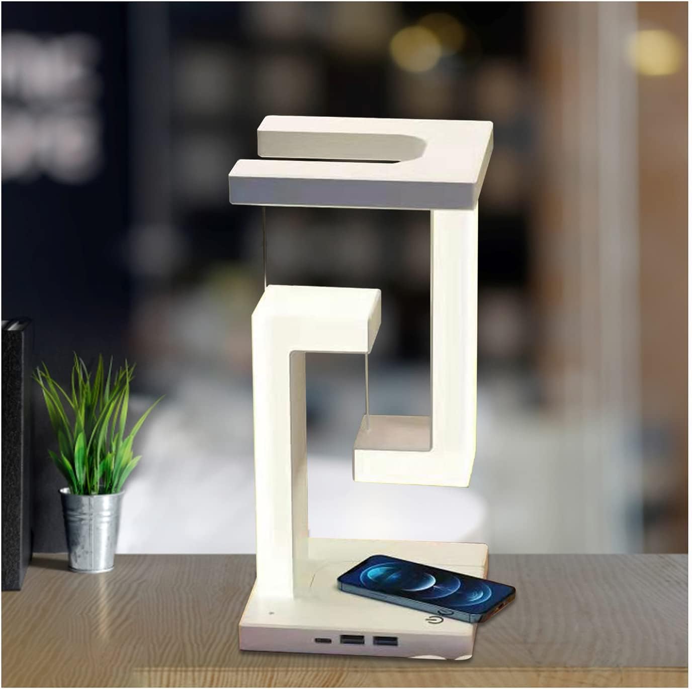 Anti-Gravity LED Desk Lamp with Wireless Charging | Foldable & Adjustable USB Night Light for Bedroom, Living Room, Office