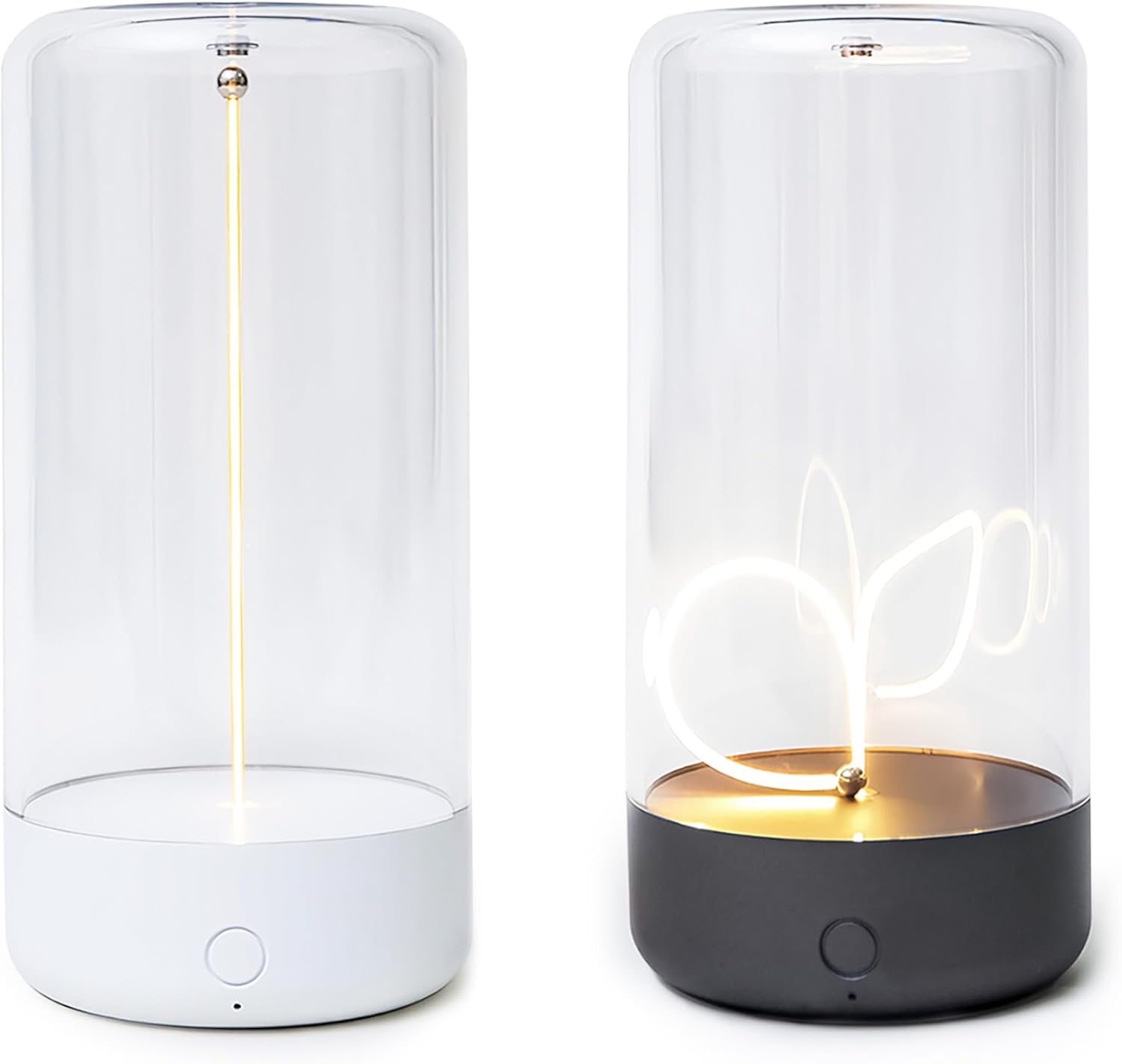 Rechargeable Minimalist LED Table Lamp - Portable, Cordless Night Light for Bedroom, Nursery, Desk - Mood Lighting, Unique Gift Idea FJORD