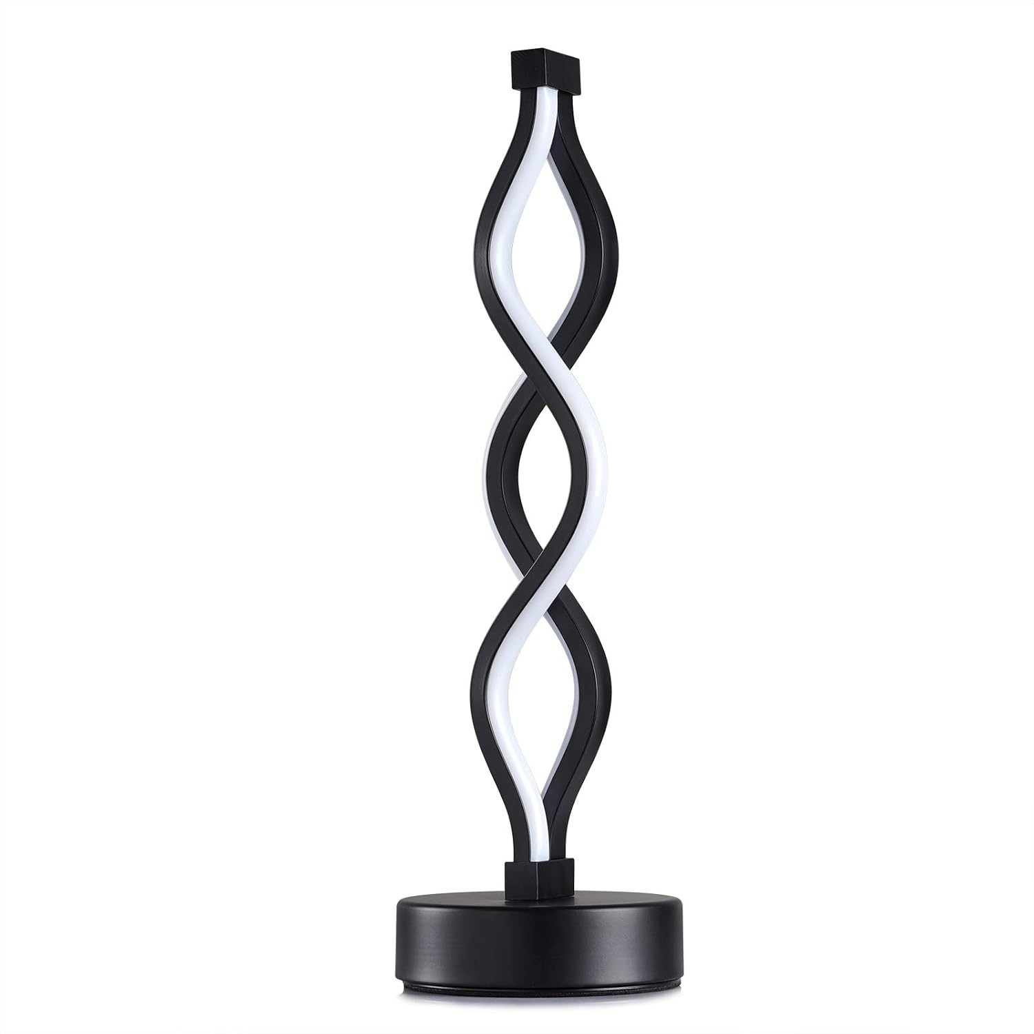 Modern Spiral LED Table Lamp | Touch Control, Dimmable | 3-Color Modes | Bedroom, Office, Living Room Decor FJORD