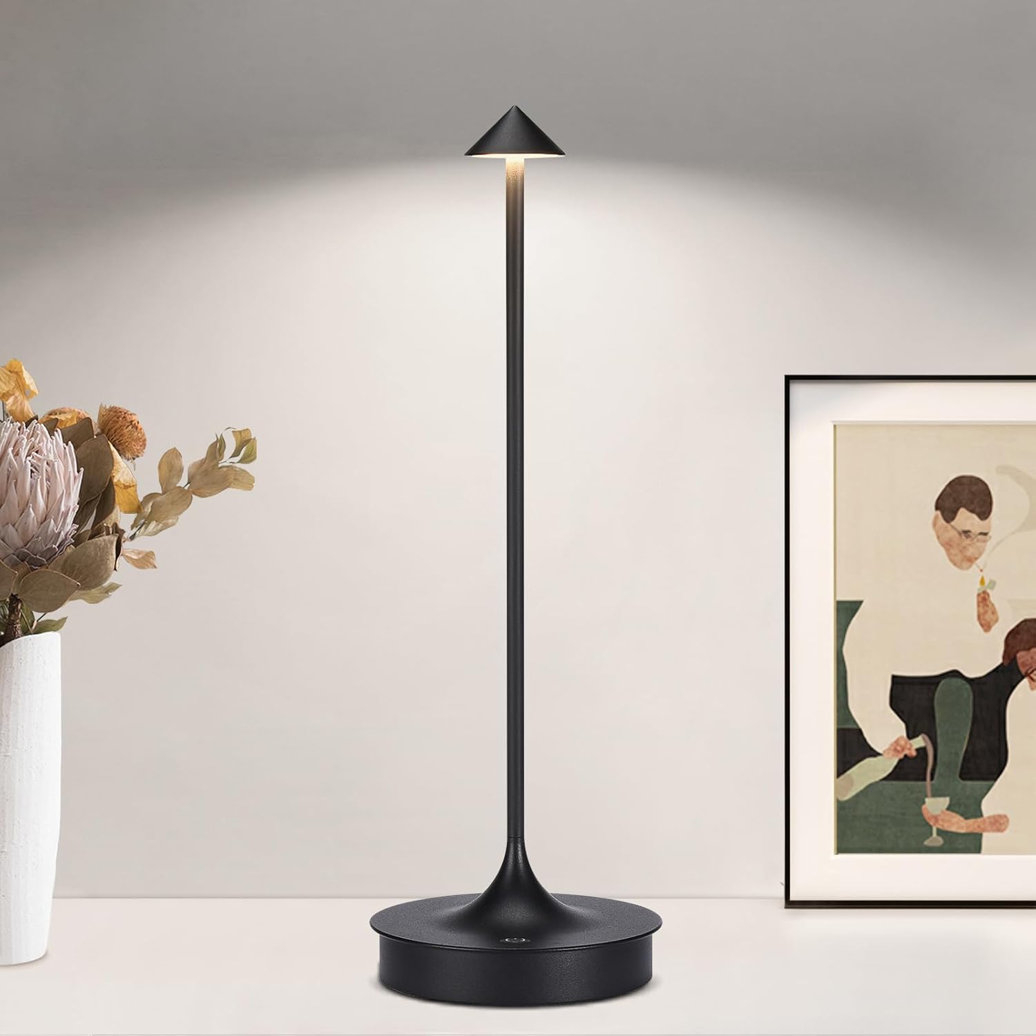 Set of 2 Wireless Table Lamps | Rechargeable LED Lamps with 4000mAh Battery FJORD