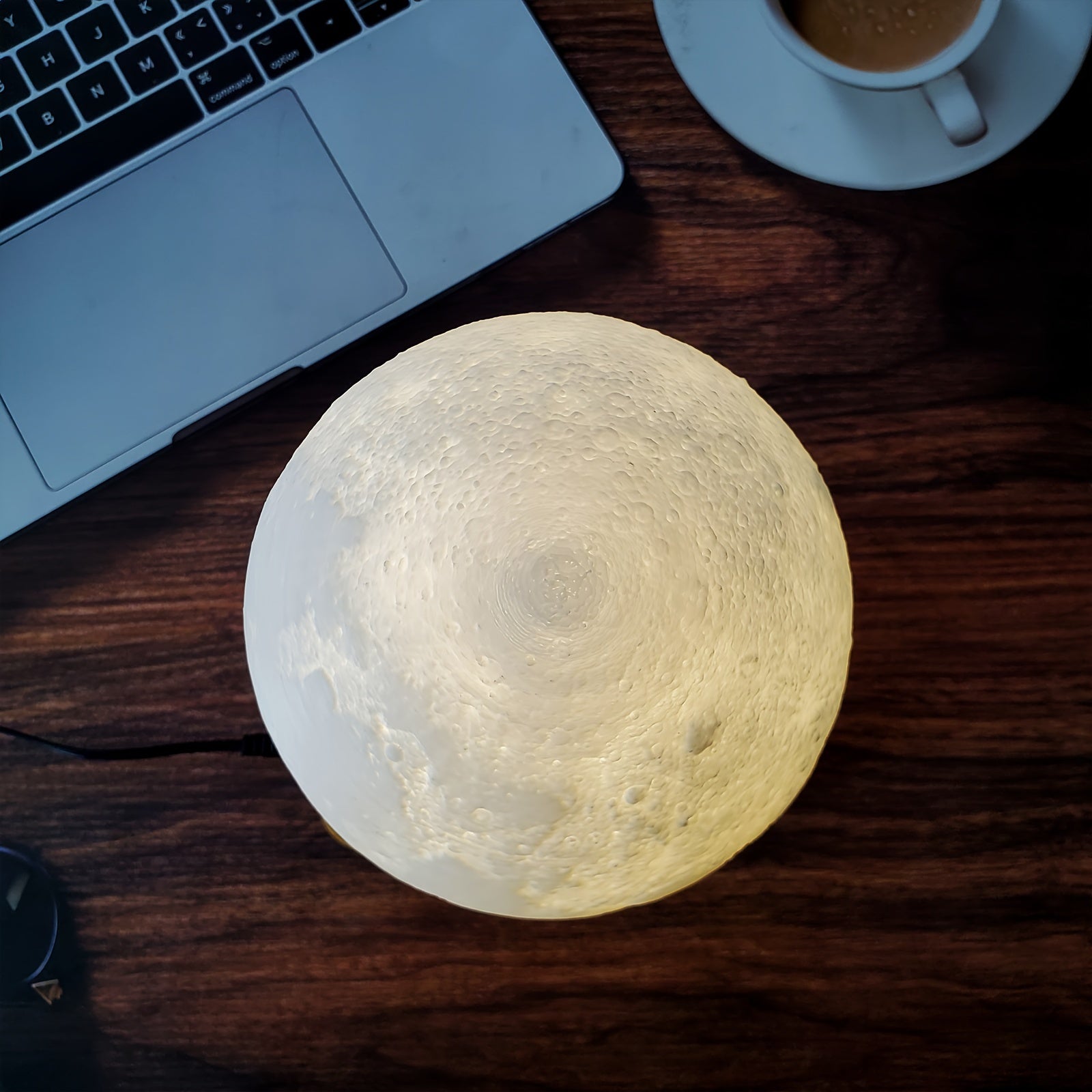 Levitating Moon Lamp - Wireless Magnetic Floating LED Light, Rotating Table Lamp with 3 Lighting Modes for Home, Office, and Bedroom Décor FJORD